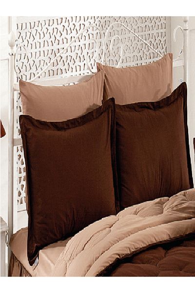 Zarif Home Σετ ύπνου Ranforce Natural Oversize - Απλό σχέδιο