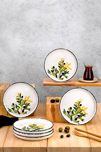 CERATALE طبق كيك زيتوني 6 قطع 20 سم - زيتوني - صناعة يدوية - طوكيو