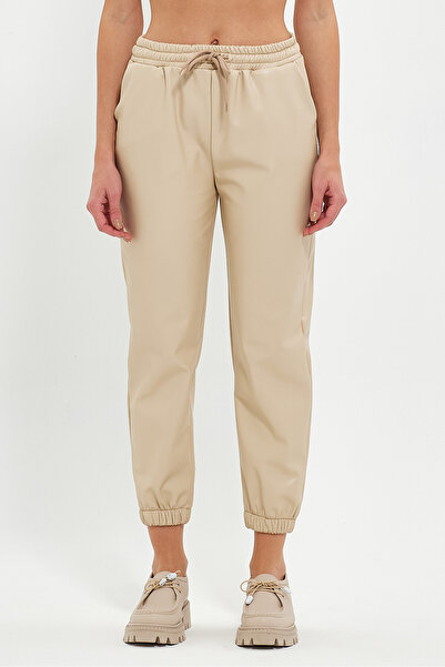 kef clothing İÇİ KÜRKLÜ DERİ PANTOLON