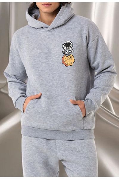 Pink Sky Φούτερ με στάμπα "Little Astronaut" Oversize