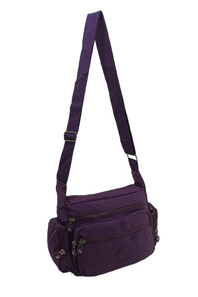 Baginn Geantă Messenger pentru damă cu curea încrucișată, cu buzunare multiple, țesătură Kılinkır, 25 cm lățime