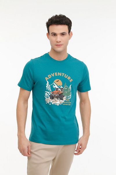 lumberjack Ανδρικό κοντομάνικο μπλουζάκι ML WILD 11CG574 3PR ZUMRUT GREEN
