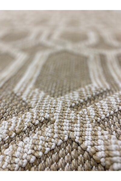 Vivaldi Halı Fez Serisi 3000 Bej İskandinav Desen Salon Halısı Yolluk Mutfak Halısı