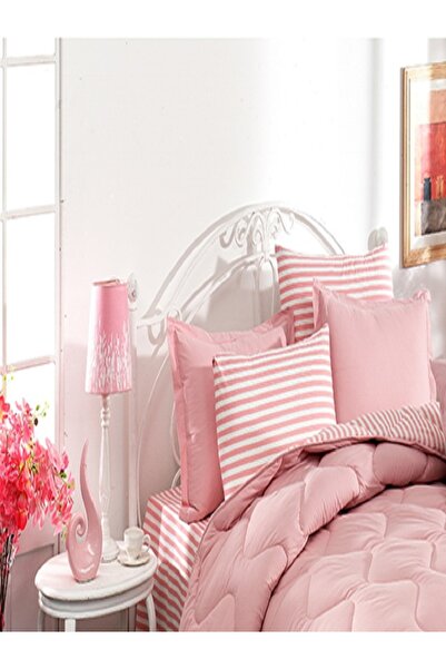 Zarif Home Classic Ranfors Μονό Σετ ύπνου 4 τεμαχίων-απλό/ριγέ