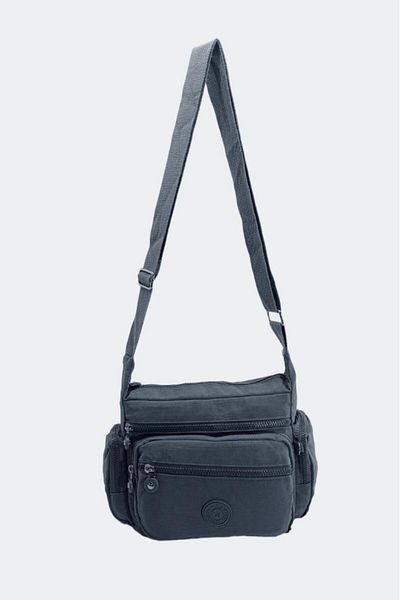 Baginn Geantă Messenger pentru damă cu curea încrucișată, cu buzunare multiple, țesătură Kılinkır, 25 cm lățime