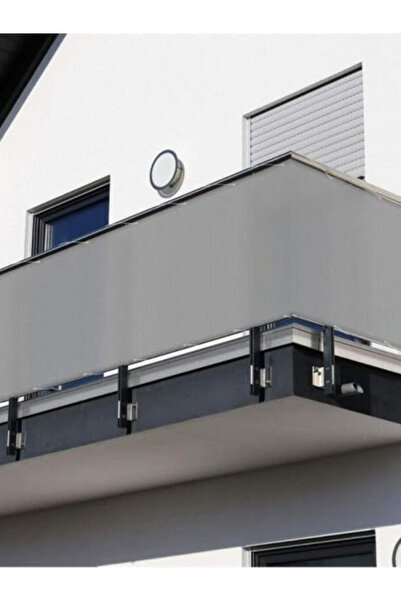 GUZIDEN 3 Metre X 65cm Gri Renk Balkon Demiri Brandası Uv Takviyeli Suya Ve G...