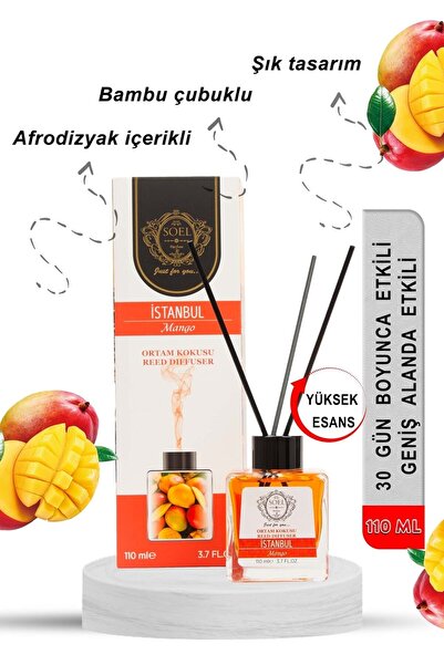 Soel Parfüm Bambu Çubuklu Mango Oda Kokusu 110 Ml Bambu Çubukulu Ortam Kokusu