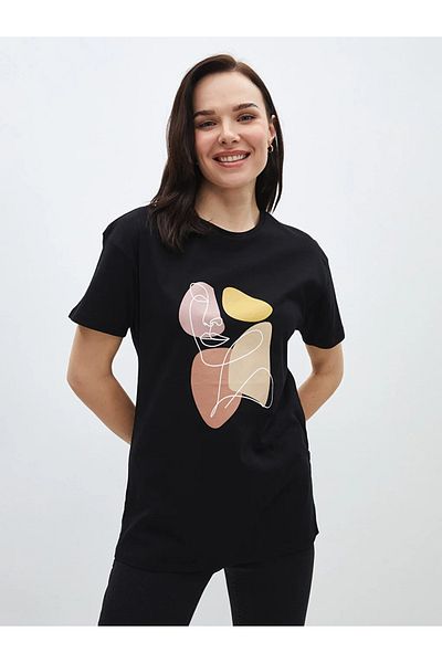 LC Waikiki LCWAIKIKI Classic Crew Neck Printed Short Sleeve Women's T-Shirt