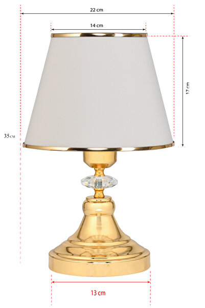 EvLight Efya 3'Lü Kristal Set Gold Metal Ayaklı Avize Seti Krem