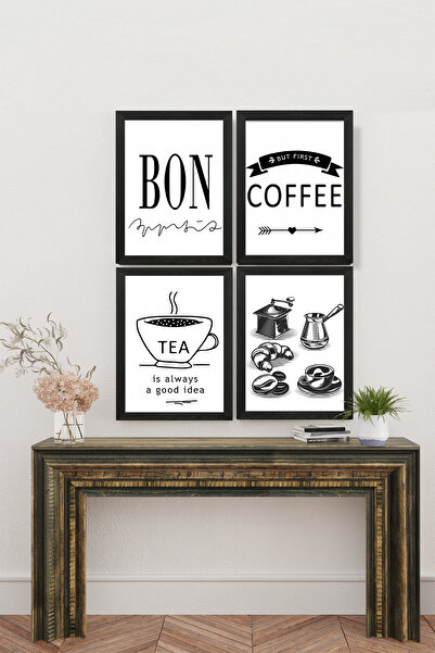 Artavessa 4 Parça Çerçeve Görünümlü Mdf Tablo Seti