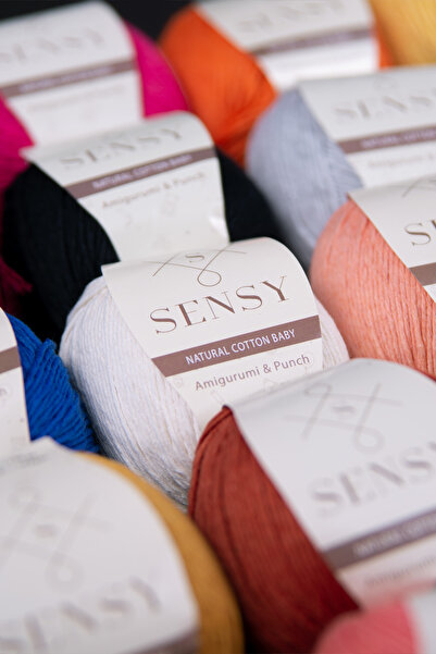 SENSY Premium 20 Adet 50gr (1000 Gr )baby Cotton Amigurumi Ve Punch Ipi 20'li Set23