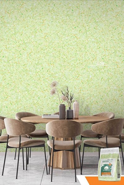 Ventrawall Ipek Sıva | Canlı Sıva | Pamuk Sıva | Isı Ve Ses Yalıtımlı Sıva | %100 Pamuk | G05- 1,5 Kg | 5m²