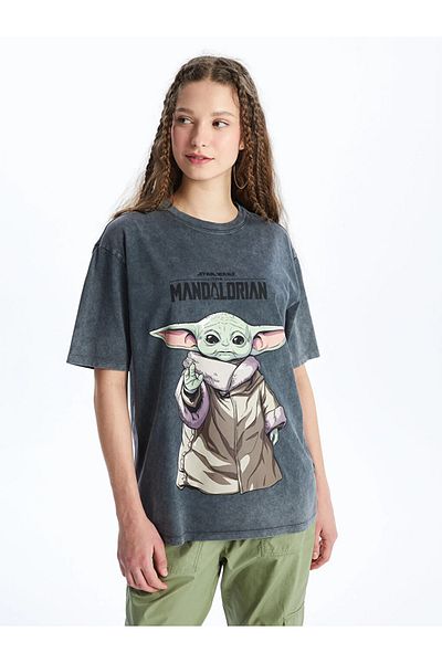 LC Waikiki LCW Vision Crew Neck The Mandalorian Printed Women's Short Sleeve T-Shirt