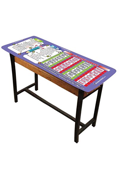 okularenkkat Türkçe Gizil Öğrenme Lastikli Sıra Örtüsü