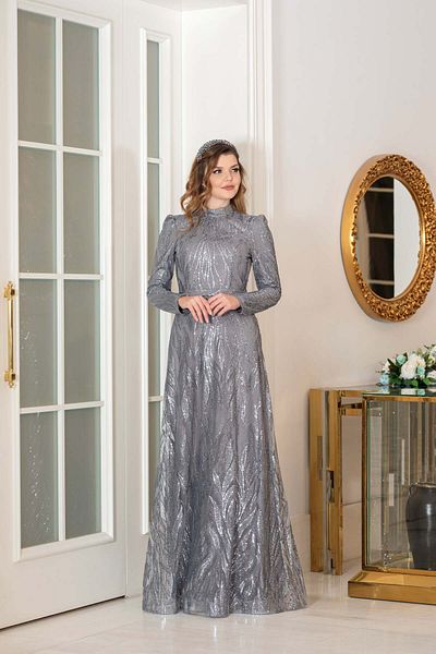 Prive Stone Printed Evening Dress Dream