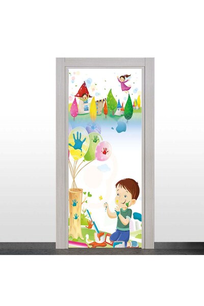 okularenkkat Çocuk Ve Ağaç Temalı Kapı Giydirme