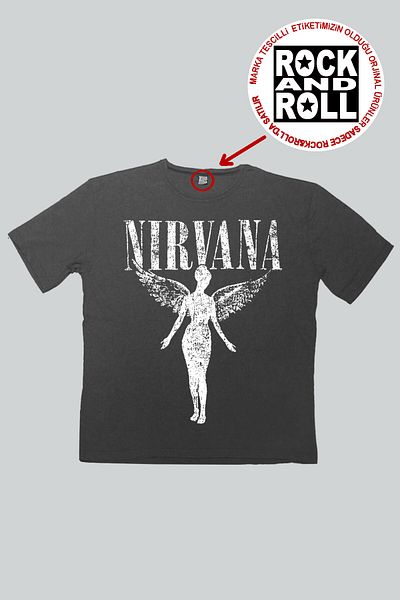 ROCK GURU Angel Nirvana Oversize κοντομάνικο γυναικείο μπλουζάκι