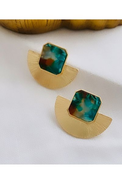 VNS Accessories Vip Bone Detail Fan Earrings