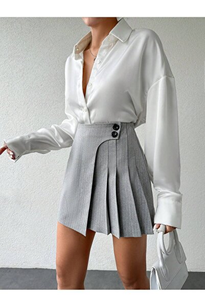 Purpleclo Fusta mini gri