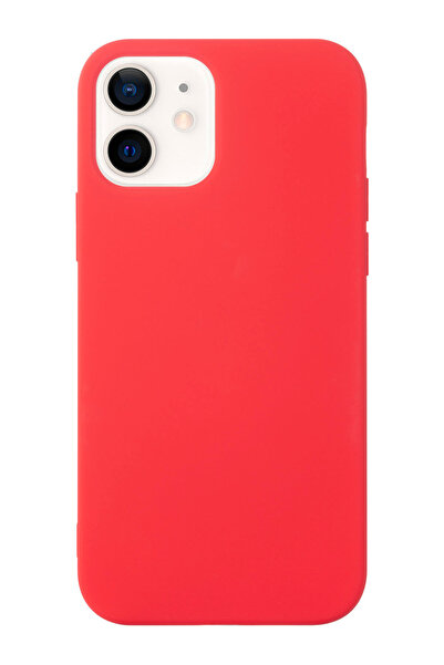 shoptocase Iphone 12 Lansman Kırmızı Renk Telefon Kılıfı