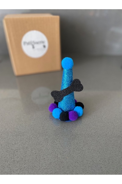 Patisserie Store Köpekler Için Doğum Günü Seti- Blue Paw Kit- Pasta, Tasarım Pasta Süsü ,Doğum Günü Şapkası