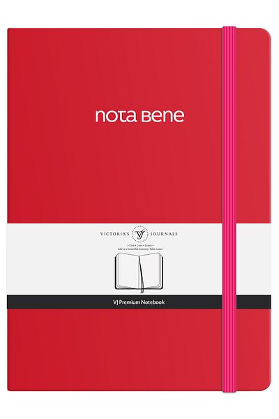 Victoria's Journals Nota Bene Premium Hard Cover Notebook, 14.8x21 cm, Ruled
