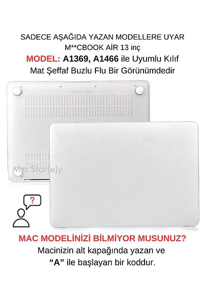Mcstorey حافظة ماك بوك اير غير لامعة متجمد متوافقة مع ماك بوك اير 13 بوصة A1369 A1466