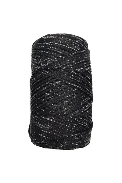 angel çanta aksesuar Αξεσουάρ Angel Bag Πολύχρωμο Glitter Polyester Macrame Μαύρο Χρώμα 200 gr No:03