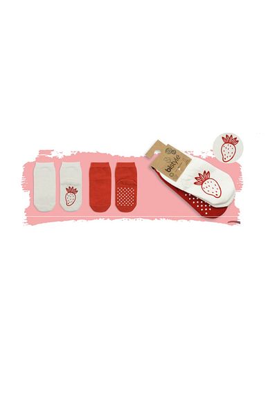 Bistyle Organic Non-Slip Sole 2-Piece Baby Socks