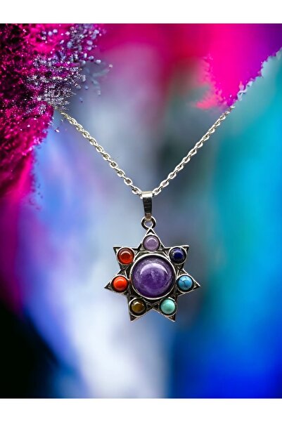 The Magıc of Healıng Doğal taş Çakra kolye