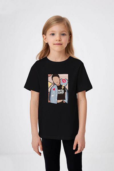ADABEBEK Tricou drăguț pentru fetiță cu model pentru fetiță