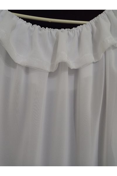 KobalBusiness Lattice tulle-White multi-chiffon organza ribbon detail LXL 164 cm diameter tulle