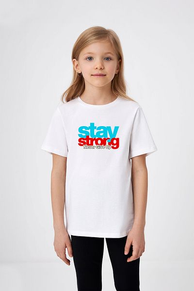 ADABEBEK Tricou imprimat pentru fetiță Stay Strong