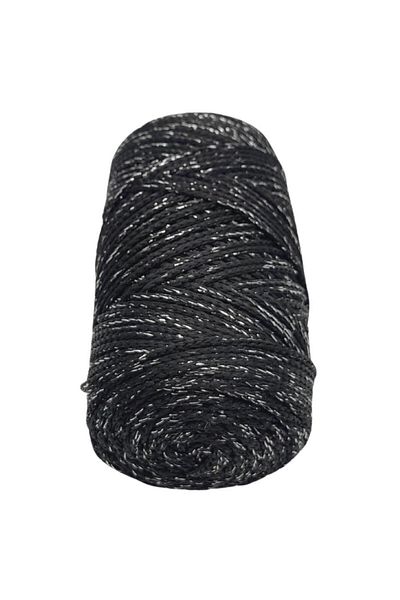 angel çanta aksesuar Αξεσουάρ Angel Bag Πολύχρωμο Glitter Polyester Macrame Μαύρο Χρώμα 200 gr No:03