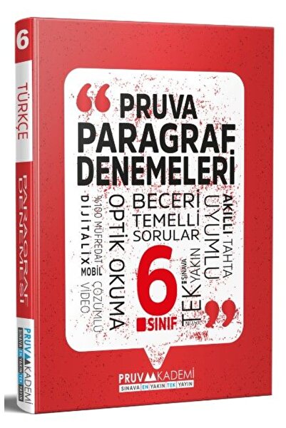 Pruva Akademi 6. Sınıf Paragraf Denemeleri