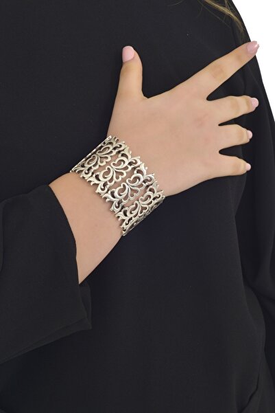 LABALABA Kadın Antik Gümüş Kaplama Lastikli Bileklik&kol Aksesuarı