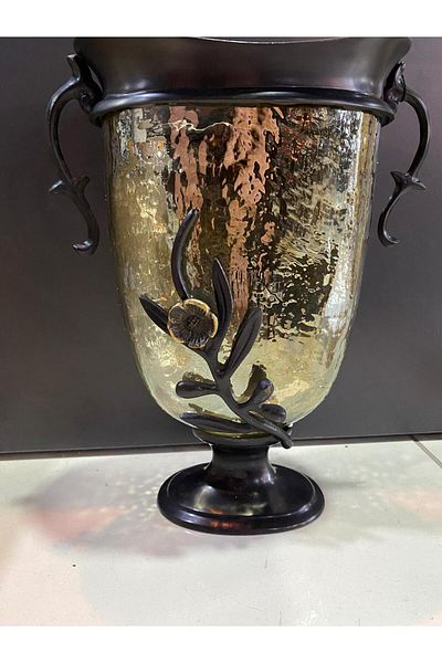 Vitale 28 cm Large Size Diya Flower Patterned Decorative Vase
