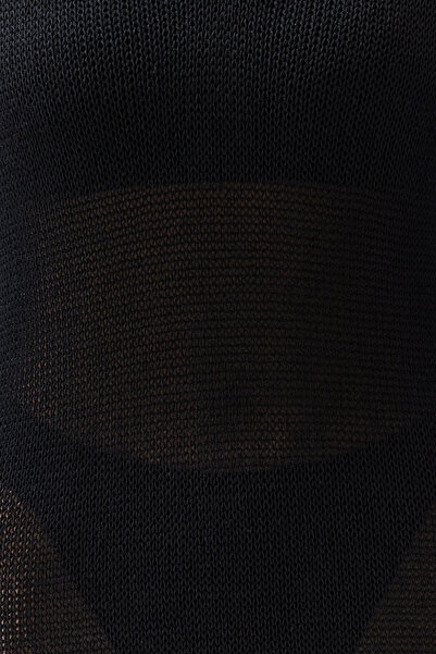 Trendyol Collection Plážové mini šaty z úpletu – černé, TBESS24EL00087