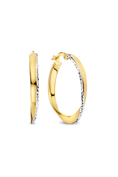 Isabel Bernard Rivoli Laura 14 Karat Gold Creolen mit Diamantschliff IB360259