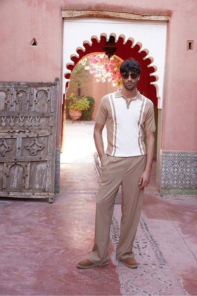 Trendyol Collection Φαρδύ υφασμάτινο παντελόνι Camel Wide Leg TMNSS23PL00039