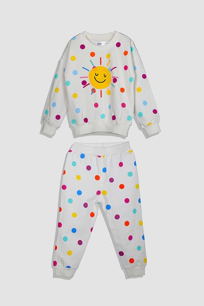 AIKO White Girl's Tracksuit Set ES3