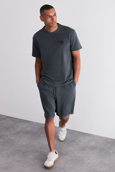 Trendyol Collection Σετ φόρμας Premium Anthracite Embroidered Oversize - TMNSS24EM00002