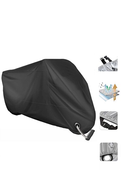 Autorez حقيبة ظهر Yuki YB 100 Jumbo سِوَادِ Motor Tarpaulin متوافقة مع قفل