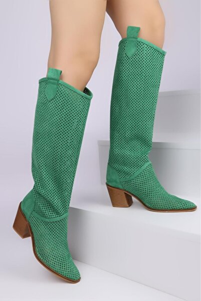 Tibu Ayakkabı Mila Long Summer Boots - Grass Green