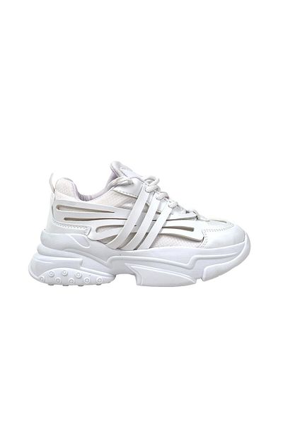 bescobel Women's Gerya White Comfort Sole Daily Walking Shoes Sneaker 4 Cm Sp2024