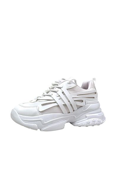 bescobel Women's Gerya White Comfort Sole Daily Walking Shoes Sneaker 4 Cm Sp2024