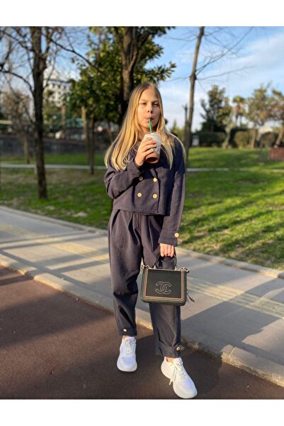 STAR GOGO KİDS KIZ ÇOCUK KETEN TAKIM ELBİSE