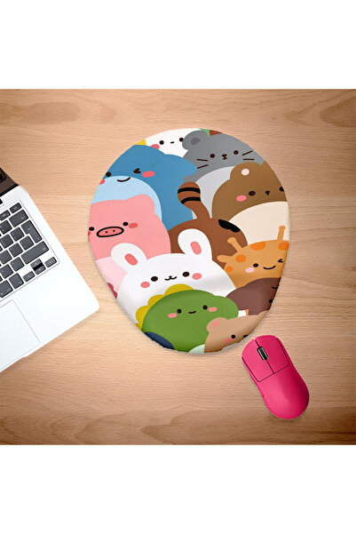 UcuruStore Pad pentru mouse cu suport pentru încheietura mâinii, cu animale d...