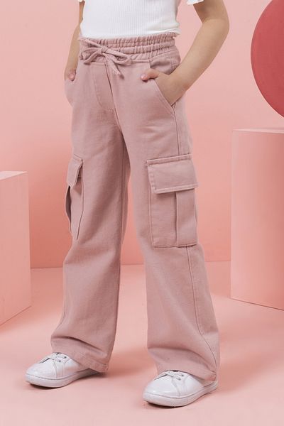 DMB BOYS & GIRLS Çaren Kids- Girl's Cargo Pocket Seasonal Gabardine Trousers