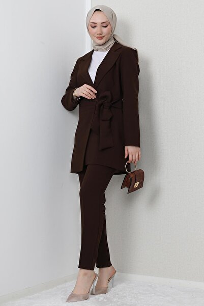 GİZ AGİYİM Аделіса Жакетний комплект гіркий кава